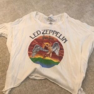 Led Zepplin Quarter Sleeve Draped T-shirt
